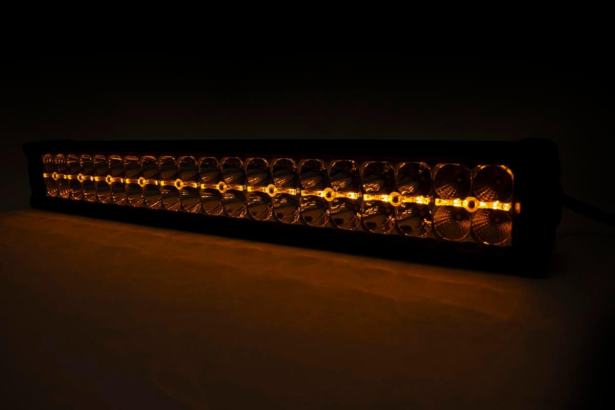 20-inch Cree LED Light Bar Dual Row Chrome Series w/ Amber DRL Rough Country-2