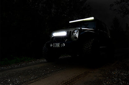 20-inch Cree LED Light Bar Dual Row Chrome Series w/ Amber DRL Rough Country-4