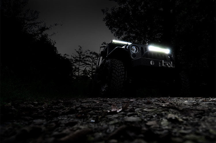 Rough Country 20-Inch Cree LED Light Bar - Dual Row Chrome Series w/ Cool White DRL Rough Country