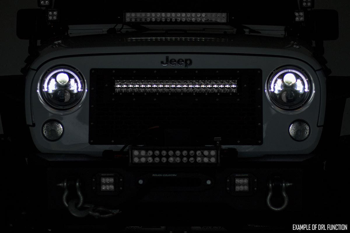 30-inch Cree LED Light Bar Dual Row Chrome Series w/ Cool White DRL Rough Country-2