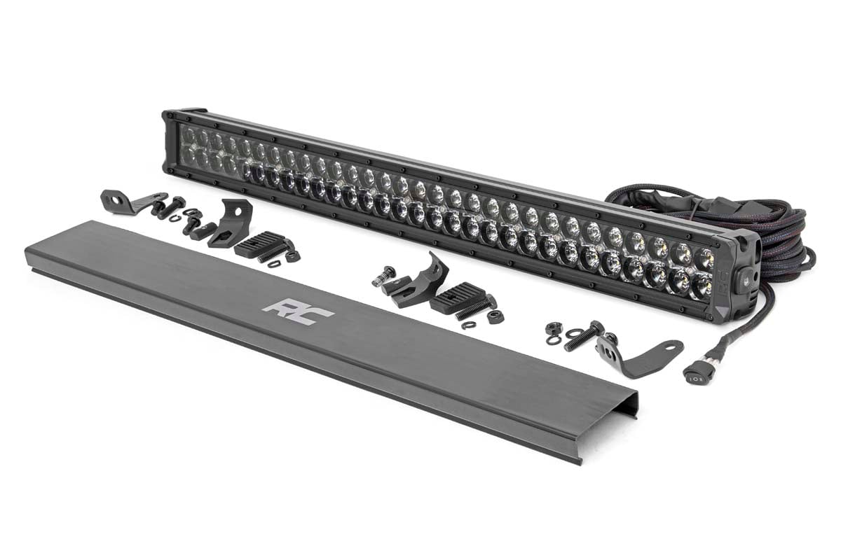 30 Inch Black Series LED Light Bar | Dual Row | Cool White DRL Rough Country