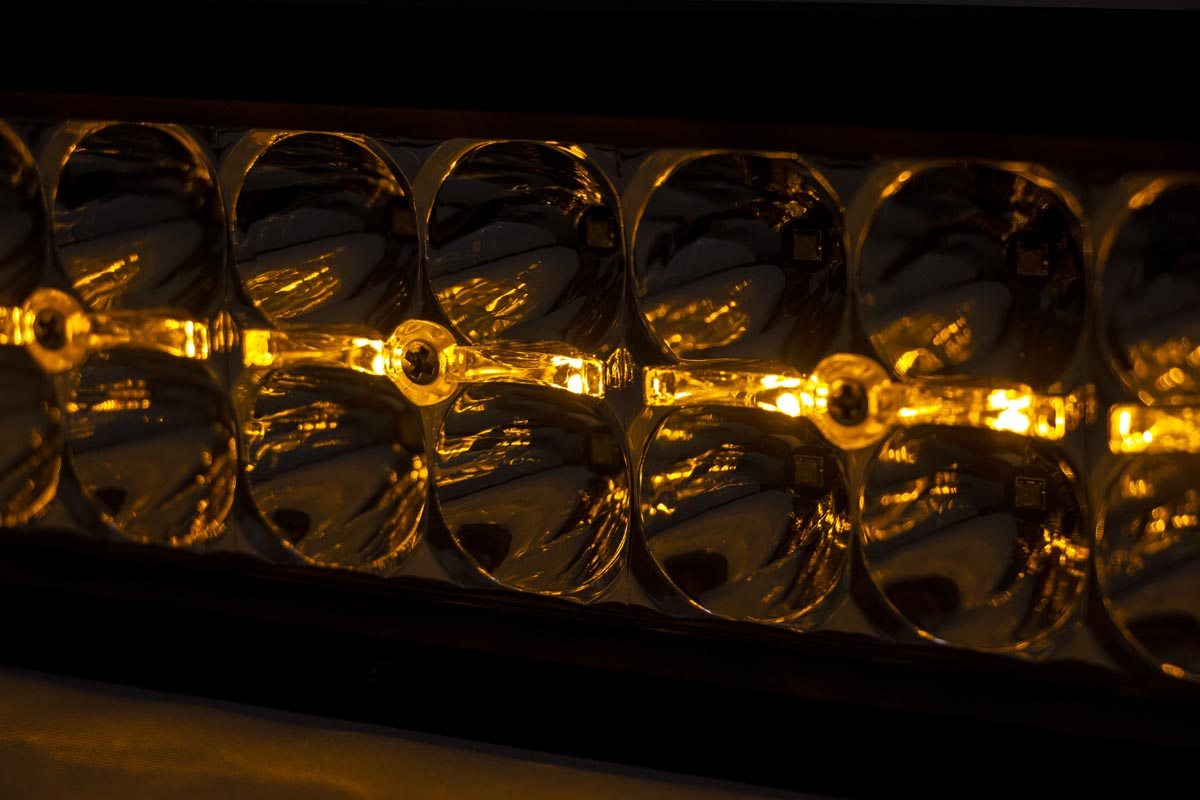 Rough Country Cree LED Light Bar 50 Inch Dual Row Chrome Series w/Amber DRL Rough Country