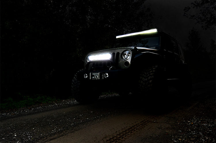 Rough Country Cree LED Light Bar 50 Inch Dual Row Chrome Series w/Amber DRL Rough Country