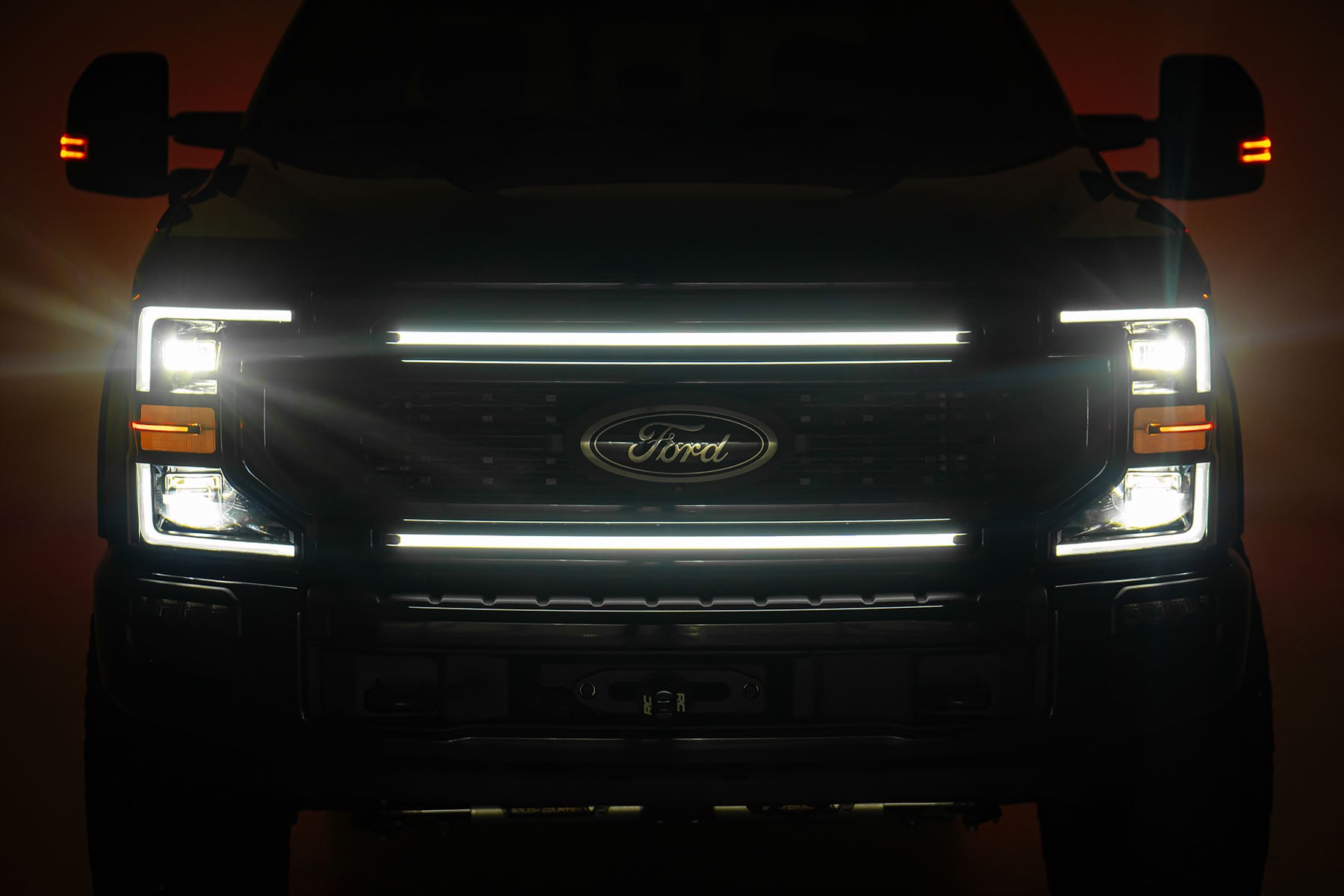 LED Light Kit Grille Mount 30 Inch DRL Ford F-250/F-350 Super Duty (17-22) Rough Country