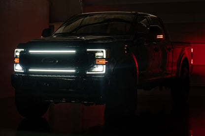 LED Light Kit Grille Mount 30 Inch DRL Ford F-250/F-350 Super Duty (17-22) Rough Country-2