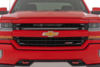 LED Light Kit Grille Mount 30 Inch DRL Chevy Silverado 1500 (16-18) Rough Country-4