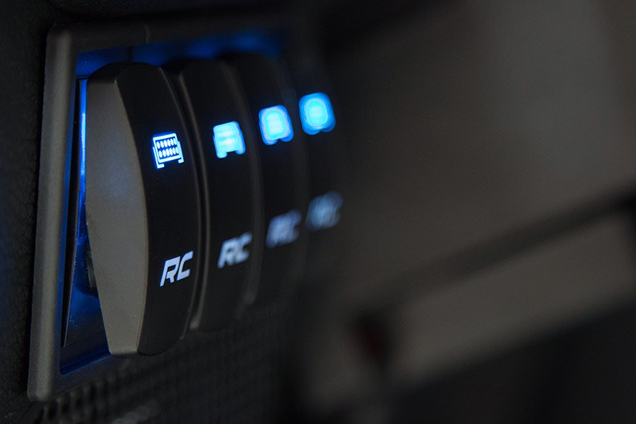 Rough Country Rocker Switch Housing Kit Black Plastic Rough Country