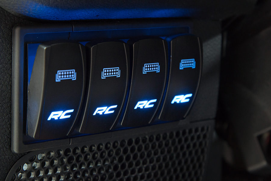 Rough Country LED Backlit Rocker Switch RC Logo Blue Rough Country