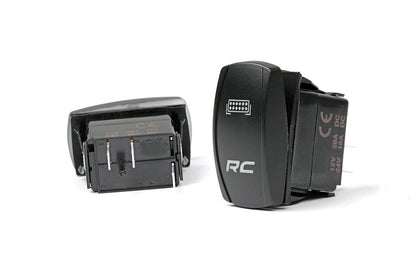 Rocker Switch 2x1 with Logo Blue Back Light Rough Country