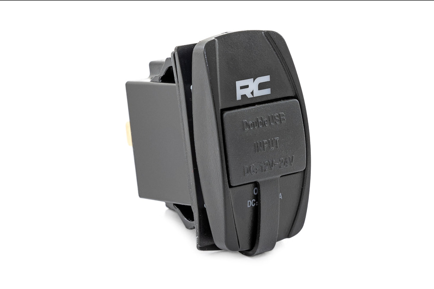 USB Switch Insert 2x1 with Logo Blue Back Light Rough Country-1