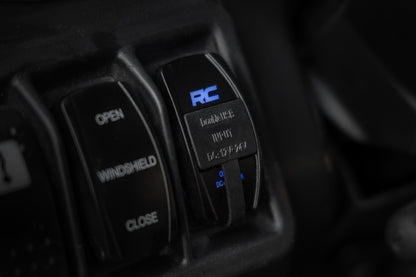 USB Switch Insert 2x1 with Logo Blue Back Light Rough Country-3