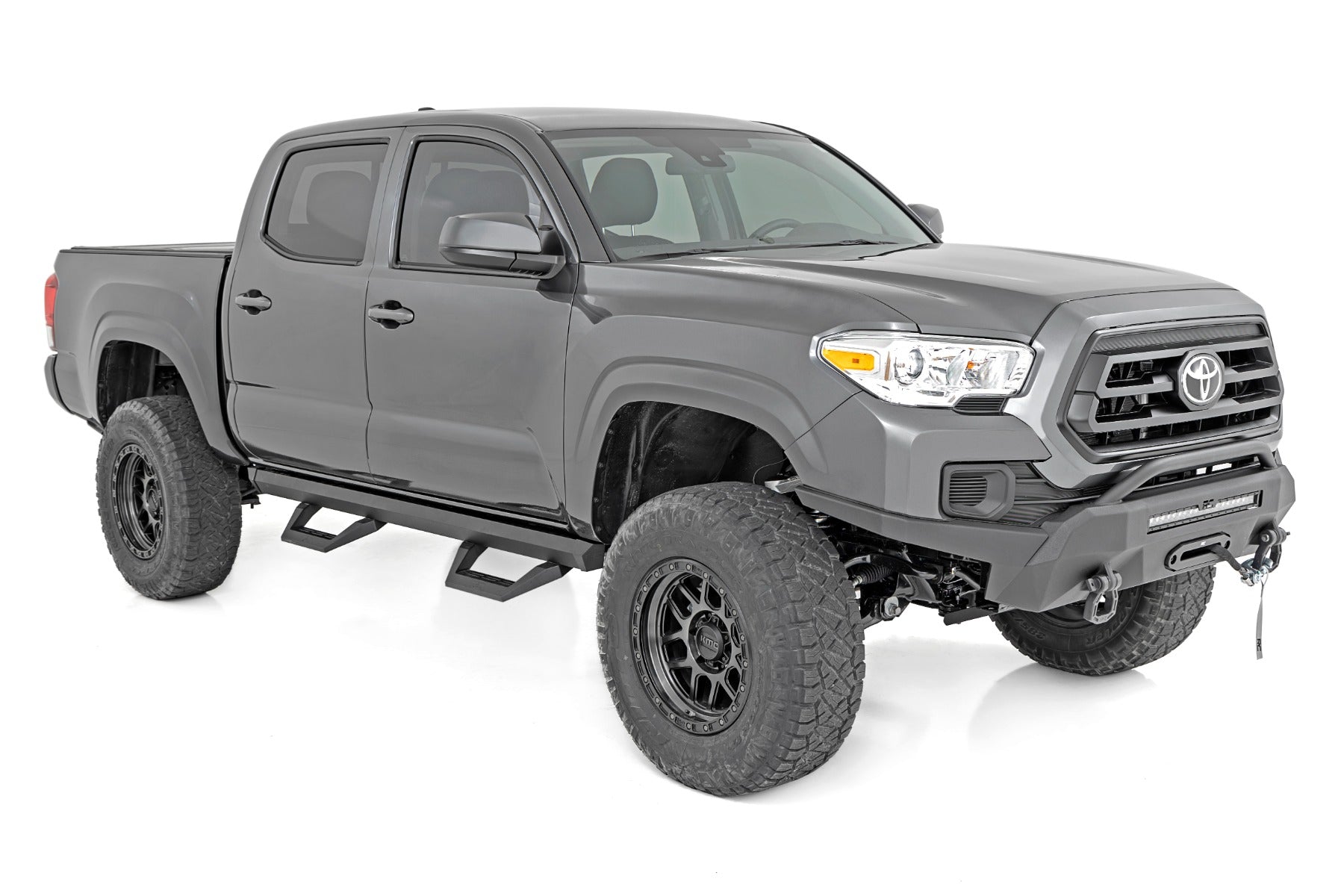 Rough Country SRX2 Adjustable Aluminum Step Double Cab 05-22 Toyota Tacoma 2WD/4WD Rough Country