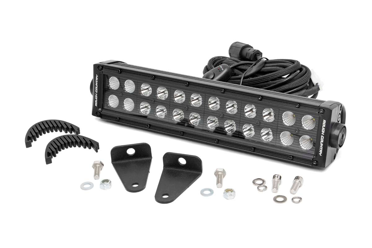 Rough Country Can-Am Defender 12 Inch Dual Row Bumper LED Kit For 16-19 Defender Rough Country