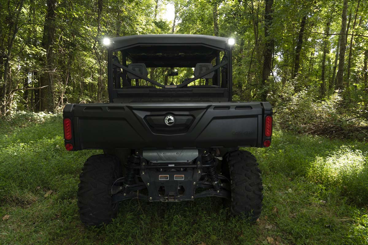 LED Light Cab Mount 2 Inch Black Pair Flood Can-Am Defender HD 5/HD 8/HD 9/HD 10 Rough Country-2