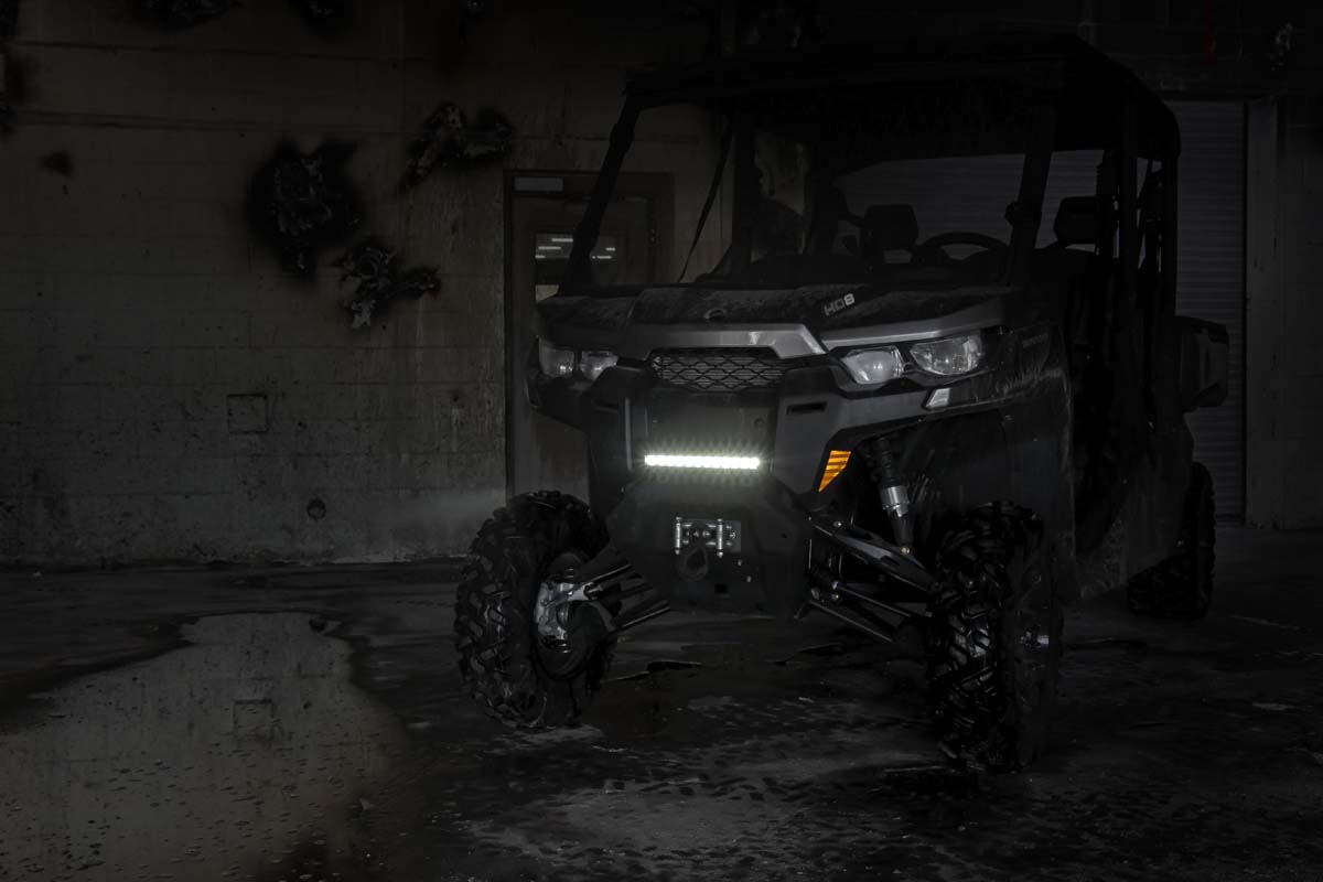 Can-Am Defender 12 Inch Single Row Bumper LED Kit For 16-19 Defender Rough Country-4