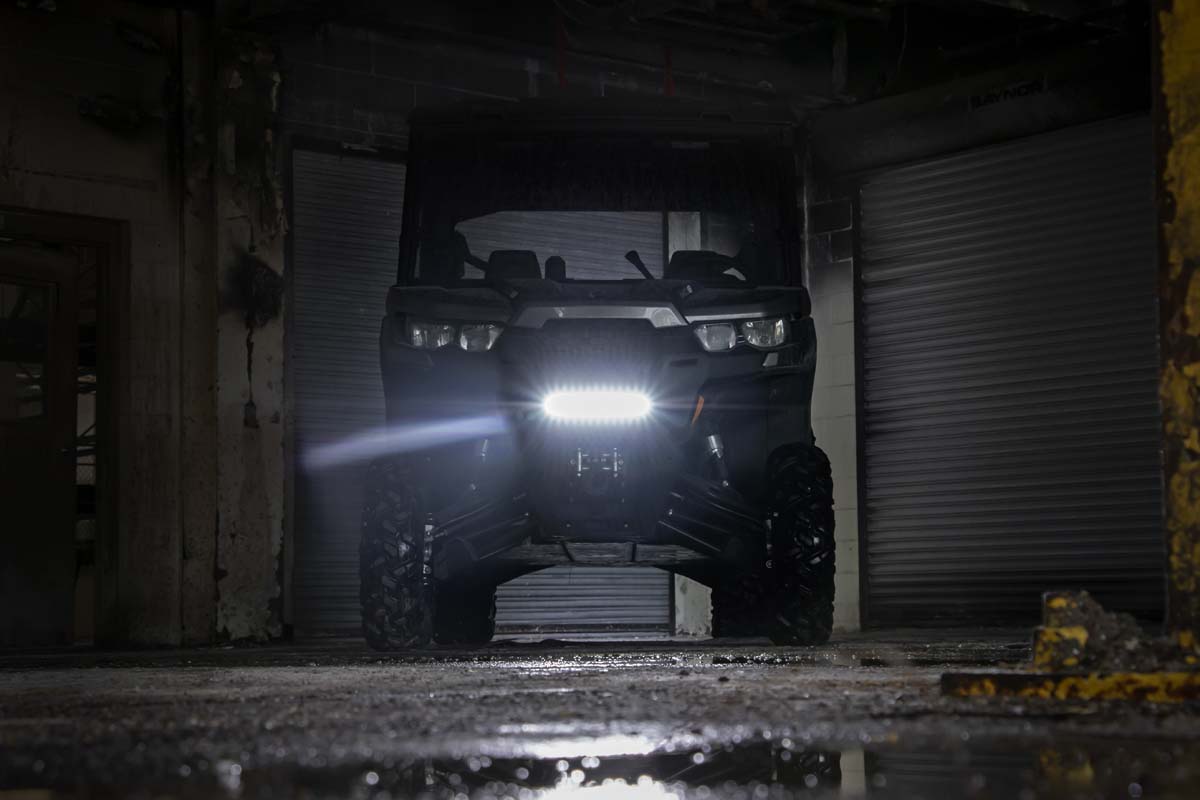 Can-Am Defender 12 Inch Single Row Bumper LED Kit For 16-19 Defender Rough Country-5