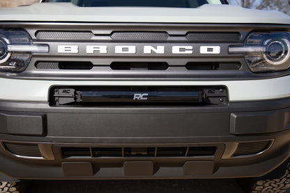 LED Light Kit Bumper Mount 20 Inch Black Single Row Ford Bronco Sport (21-26) Rough Country-3
