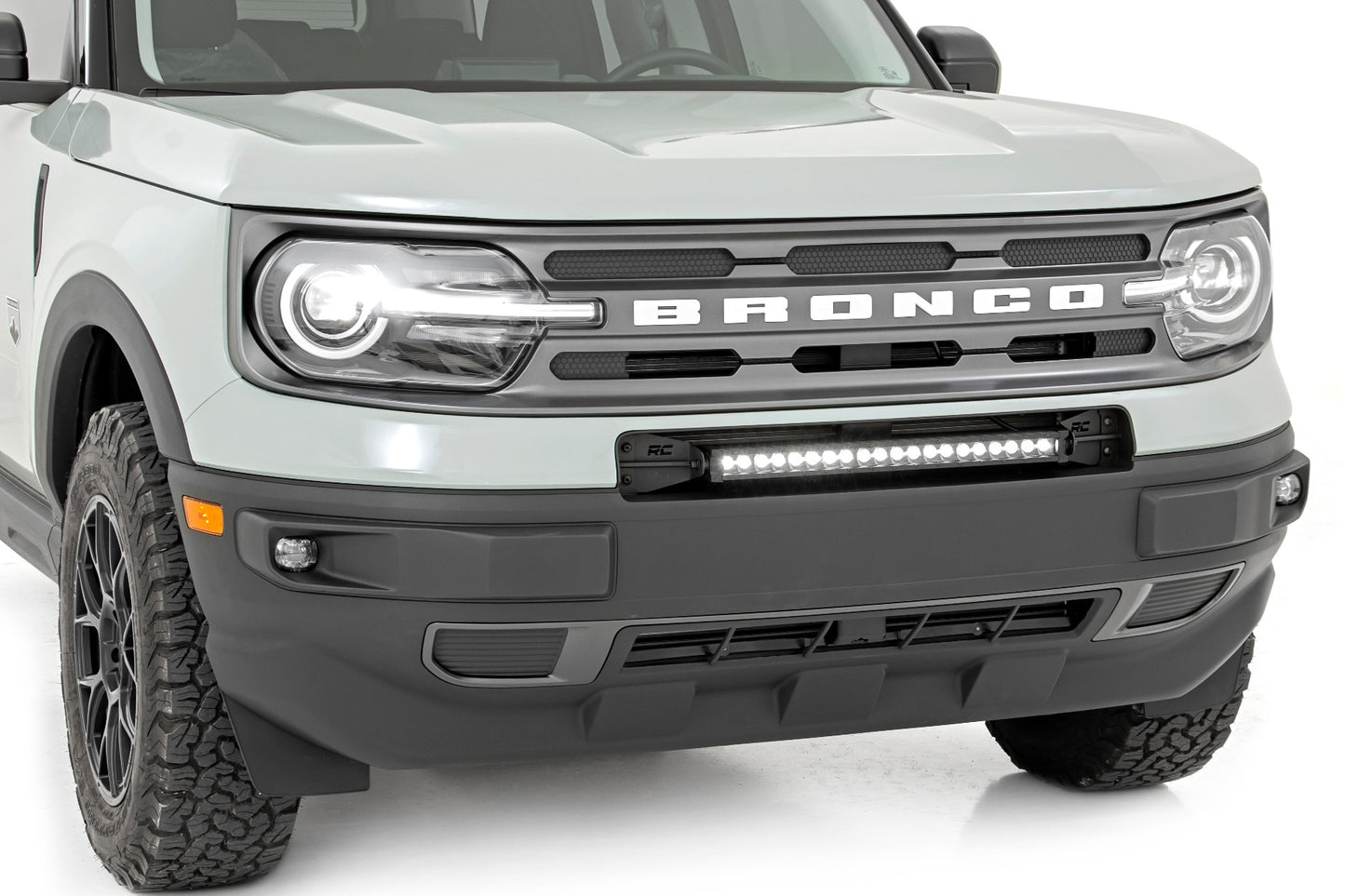 Rough Country Ford 20.0 Inch LED Bumper Kit w/ Black Series White DRL LED 21-Up Ford Bronco Sport Rough Country