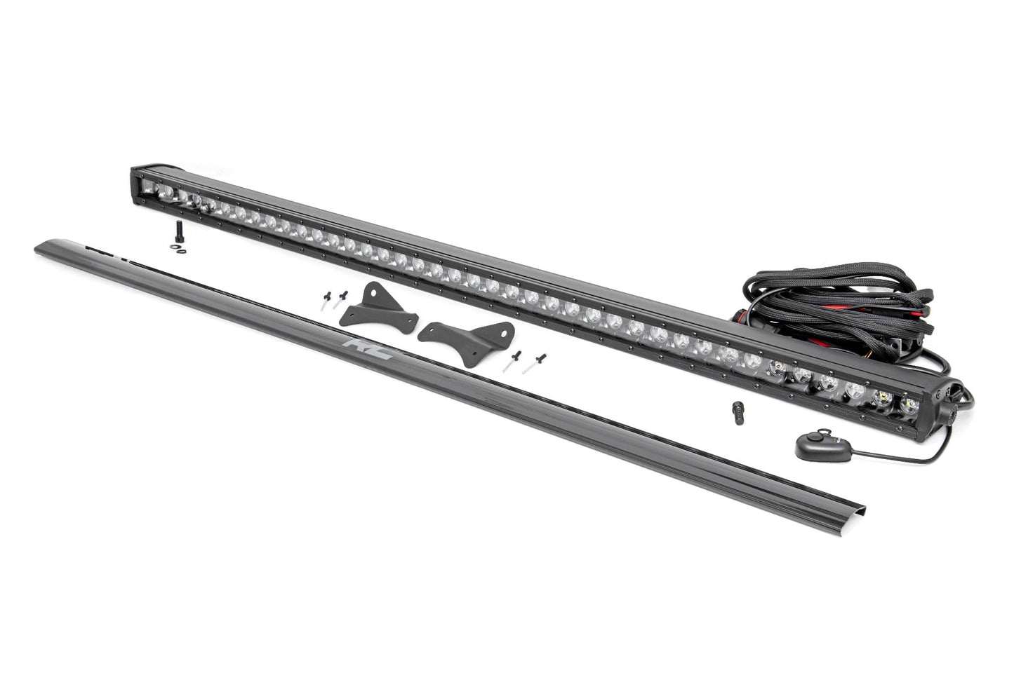 LED Light Kit Roof Rack Mount 40 Inch Black Single Row Ford Bronco Sport (21-26) Rough Country-1