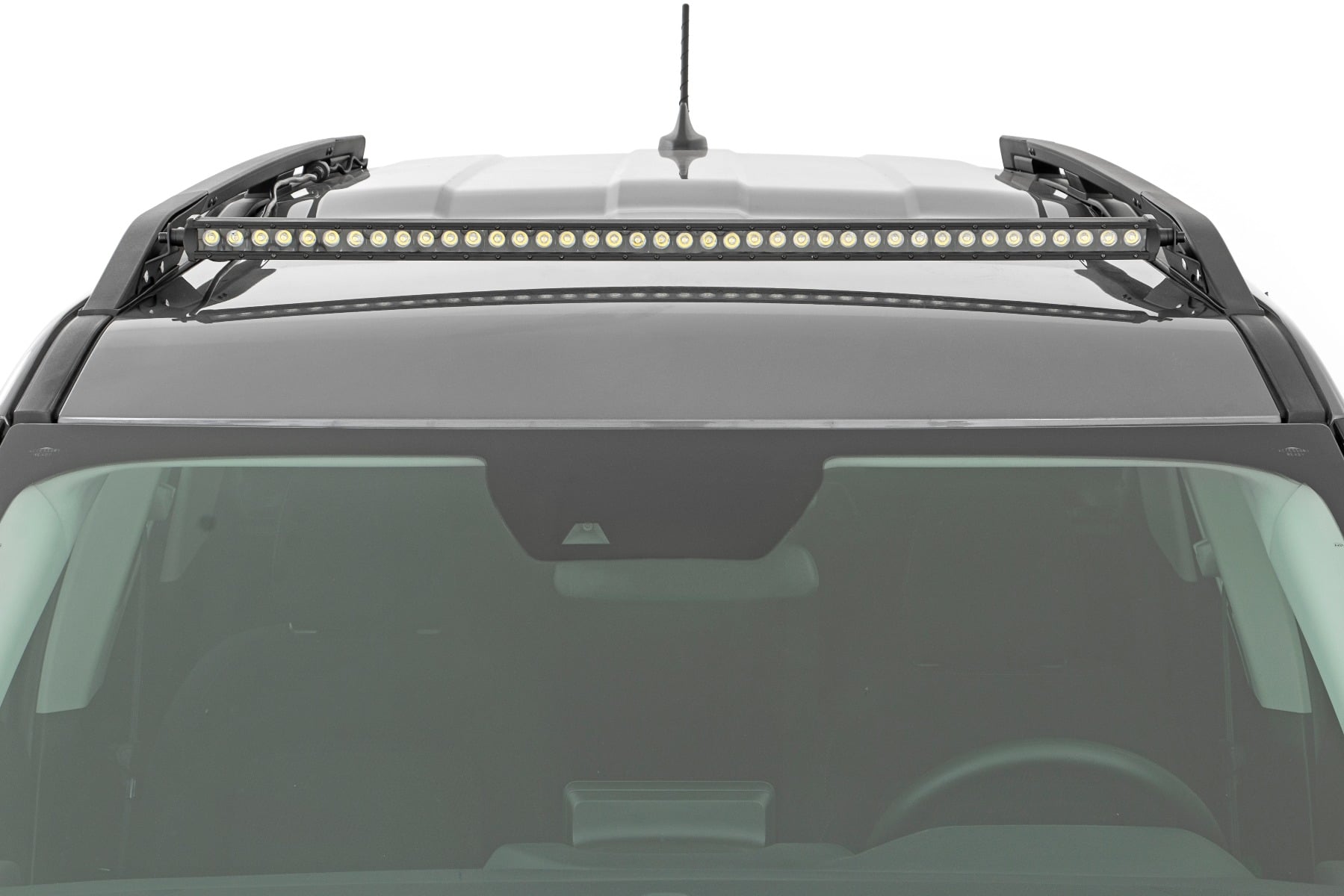 LED Light Kit Roof Rack Mount 40 Inch Black Single Row Ford Bronco Sport (21-26) Rough Country-3