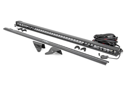 LED Light Kit Upper Windshield 40 Inch Black Single Row Ford Bronco (21-25) Rough Country-1