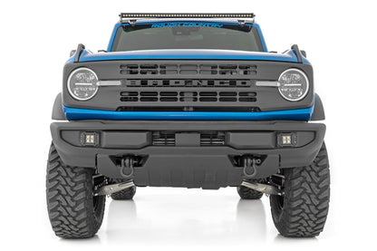 LED Light Kit Upper Windshield 50 Inch Black Single Row Ford Bronco (21-25) Rough Country-4