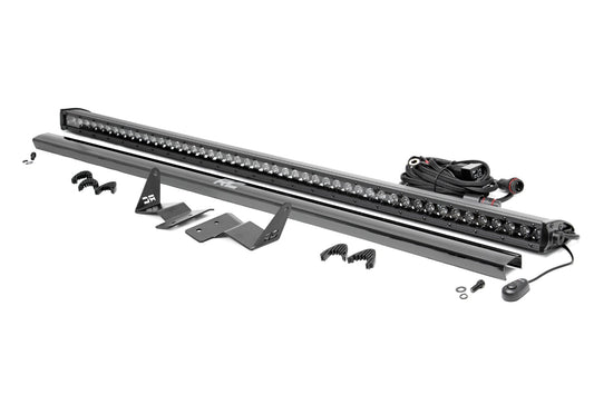 LED Light Kit Upper Windshield 50 Inch Black Single Row Ford Bronco (21-25) Rough Country