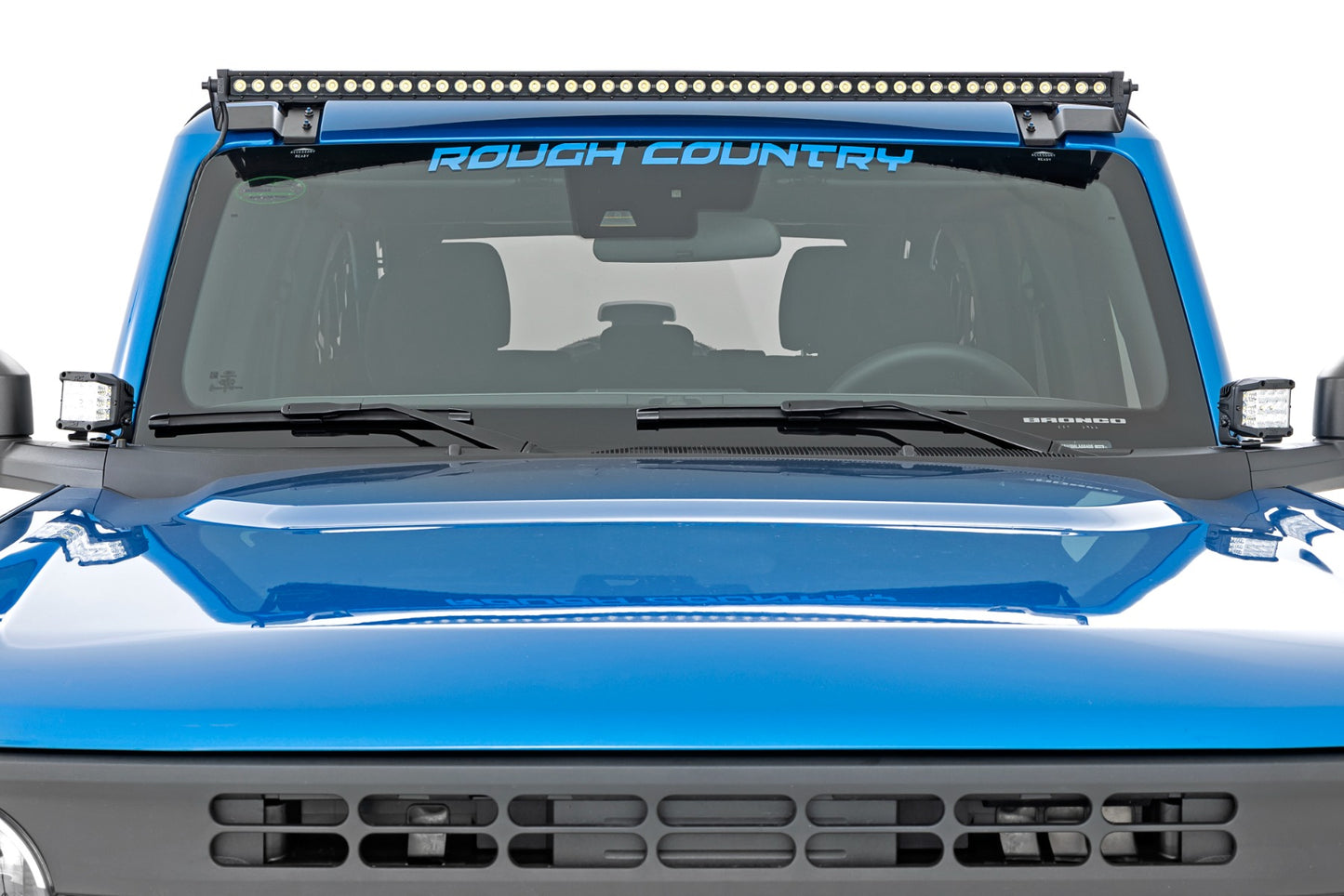 Rough Country LED Light Ditch Mount 2 Inch Black Series Pair Spot Pattern 21-Up Ford Bronco Rough Country
