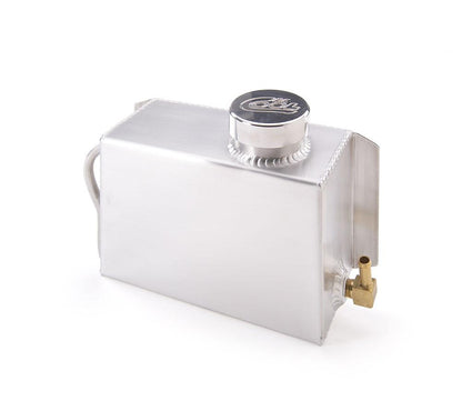 Horizontal Coolant Recovery Tank & Cap 8 x 5 X 3 1/2 Inch w/Driver Inlet Fabricated Aluminum Radiator Be Cool-1