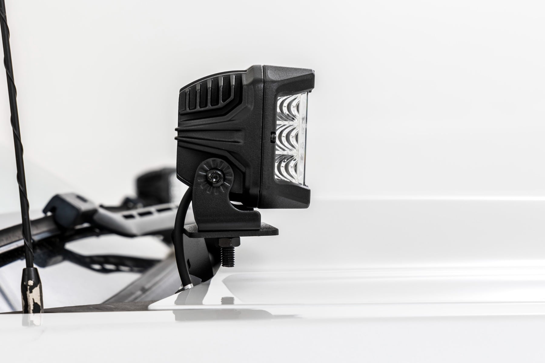 LED Ditch Light Kit 2in Black Pair Spot Silverado/Sierra 1500 (14-18 & Classic) Rough Country-4