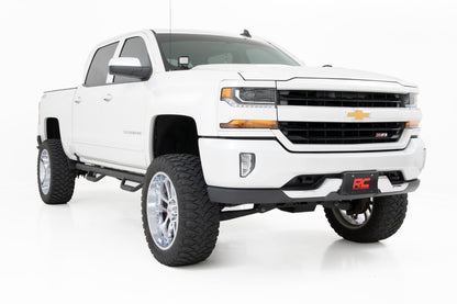 LED Ditch Light Kit 2in Black Pair Flood Silverado/Sierra 1500 (14-18 & Classic) Rough Country-3