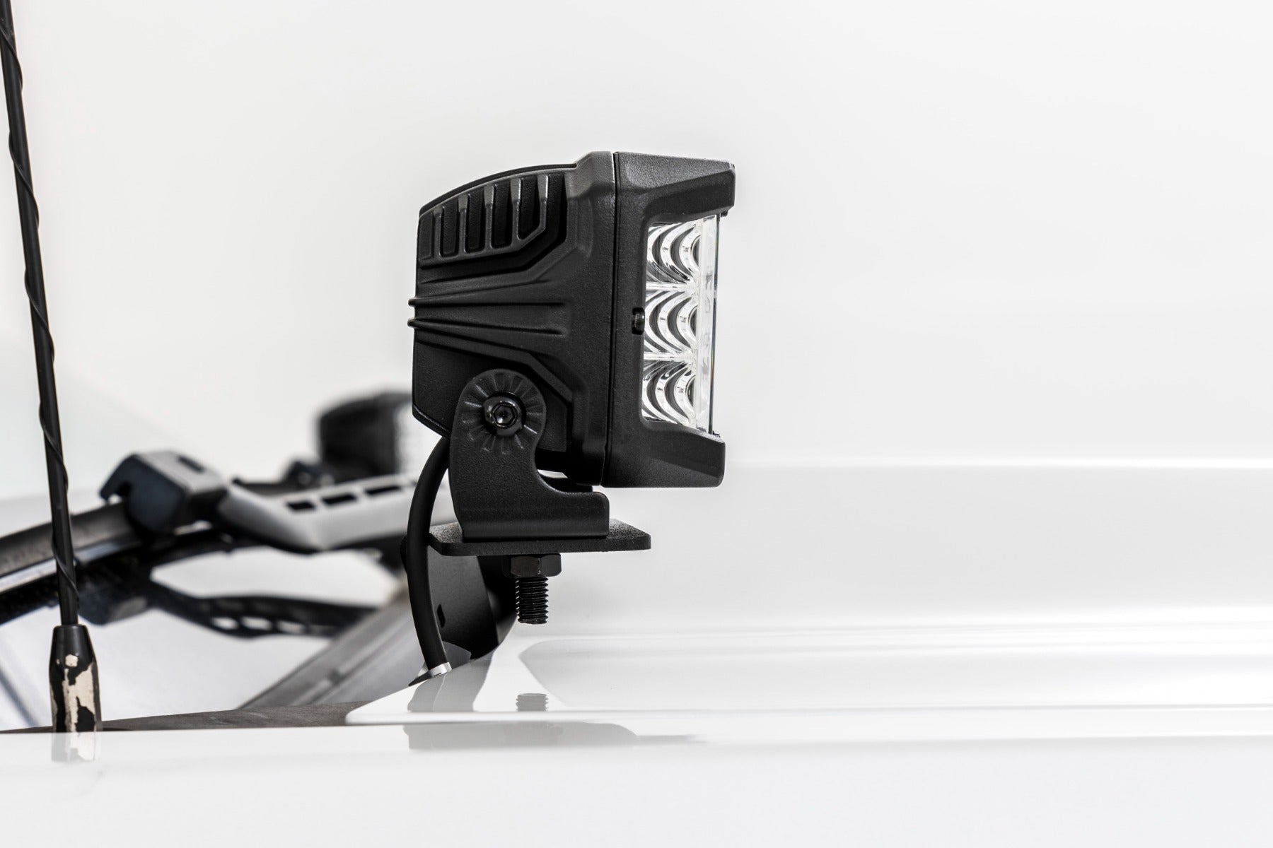 LED Ditch Light Kit 2in Black Pair Flood Silverado/Sierra 1500 (14-18 & Classic) Rough Country-4