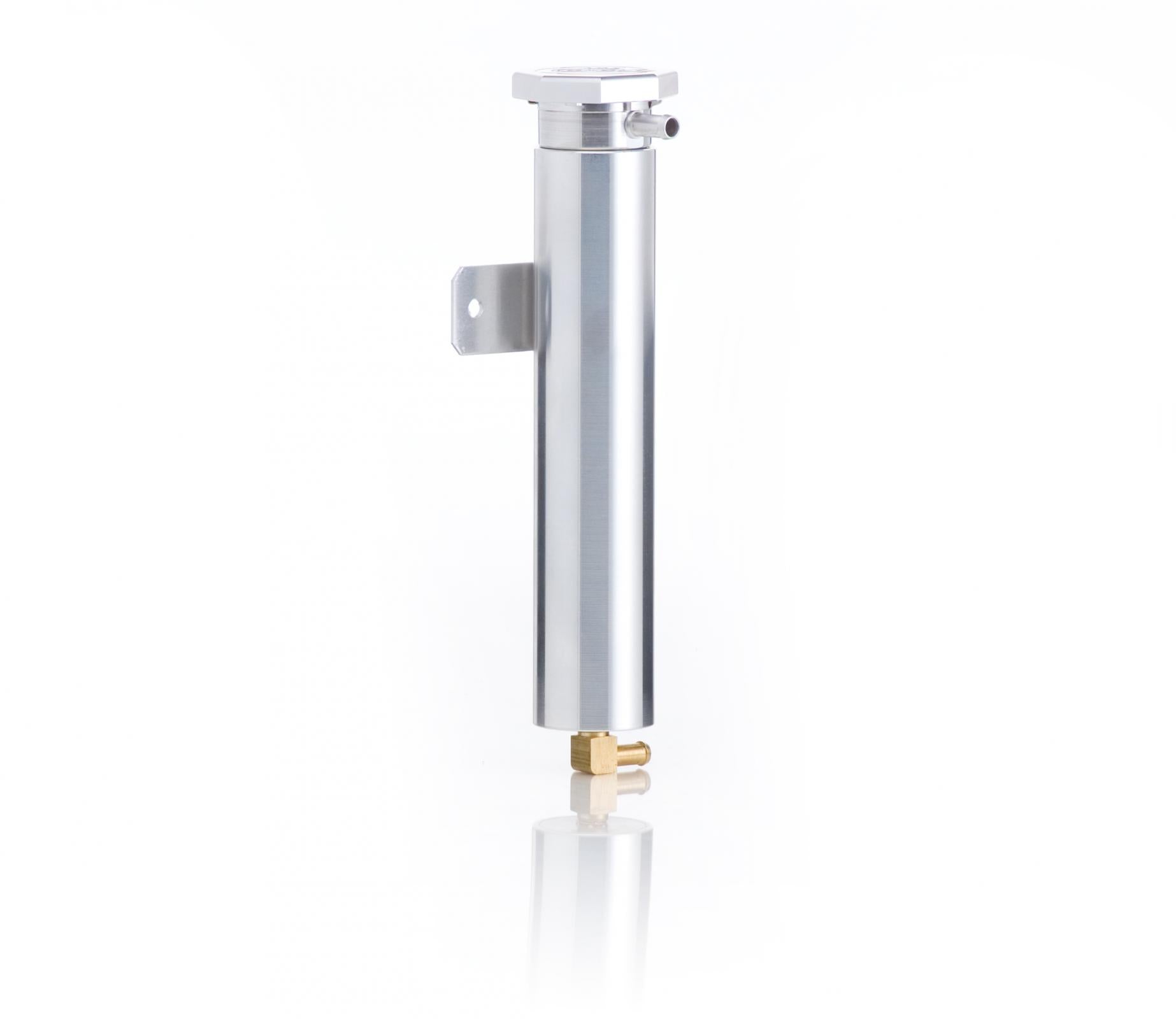 Diamond Cut Aluminum Vented Recovery Tank 2 1/4 x 10 Inch w/Filler Neck Cap & Mounting Bracket Radiator Be Cool