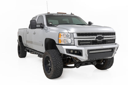 LED Light Kit Ditch Mount 3 Inch OSRAM Wide Chevy 1500 & Silverado/Sierra 2500HD/3500HD (07-14) Rough Country-2