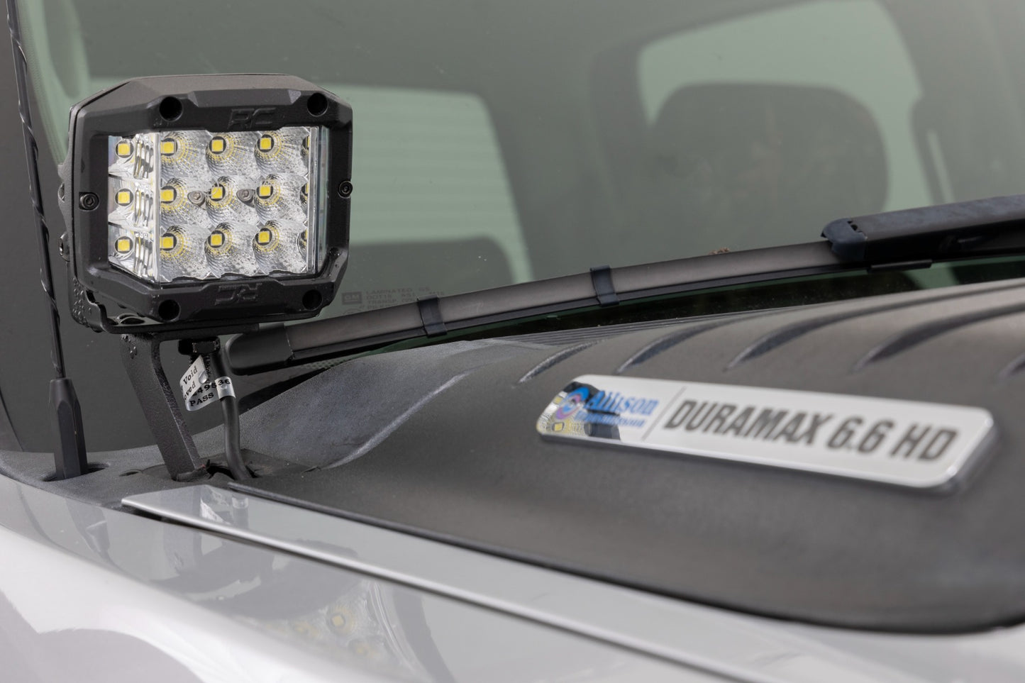 LED Light Kit Ditch Mount 3 Inch OSRAM Wide Chevy 1500 & Silverado/Sierra 2500HD/3500HD (07-14) Rough Country-3