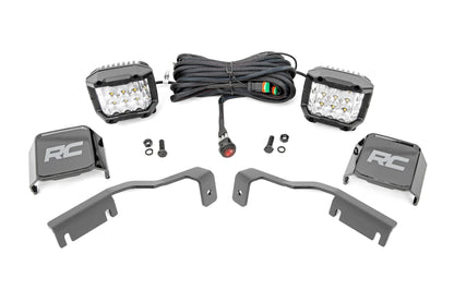 LED Light Kit Ditch Mount 3 Inch OSRAM Wide Nissan Frontier (22-26) Rough Country