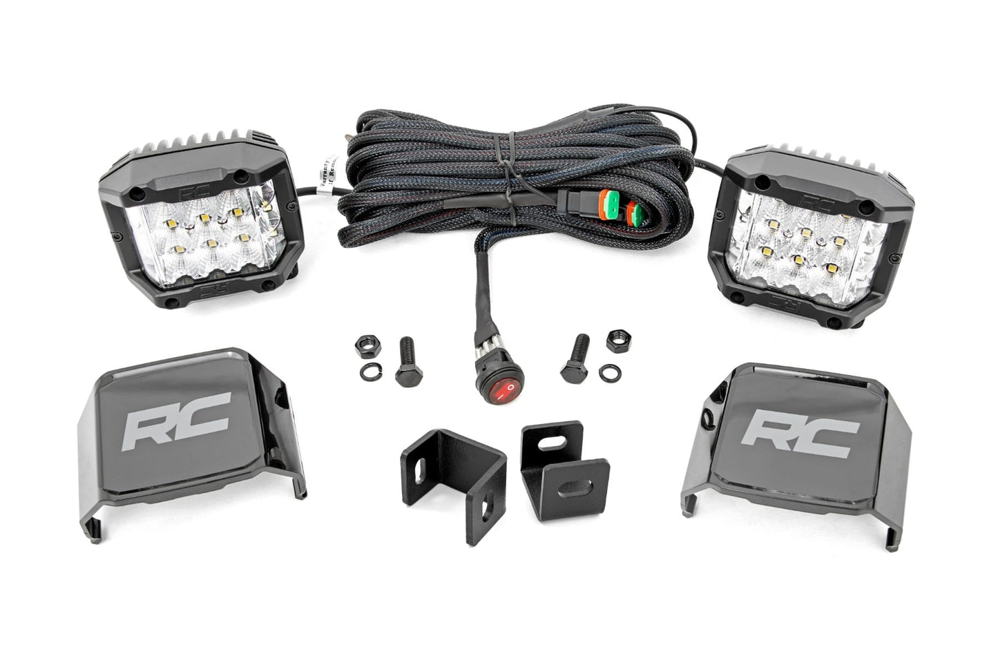 LED Light Kit Ditch Mount 3 Inch OSRAM Wide Toyota Tundra 2WD/4WD (22-26) Rough Country