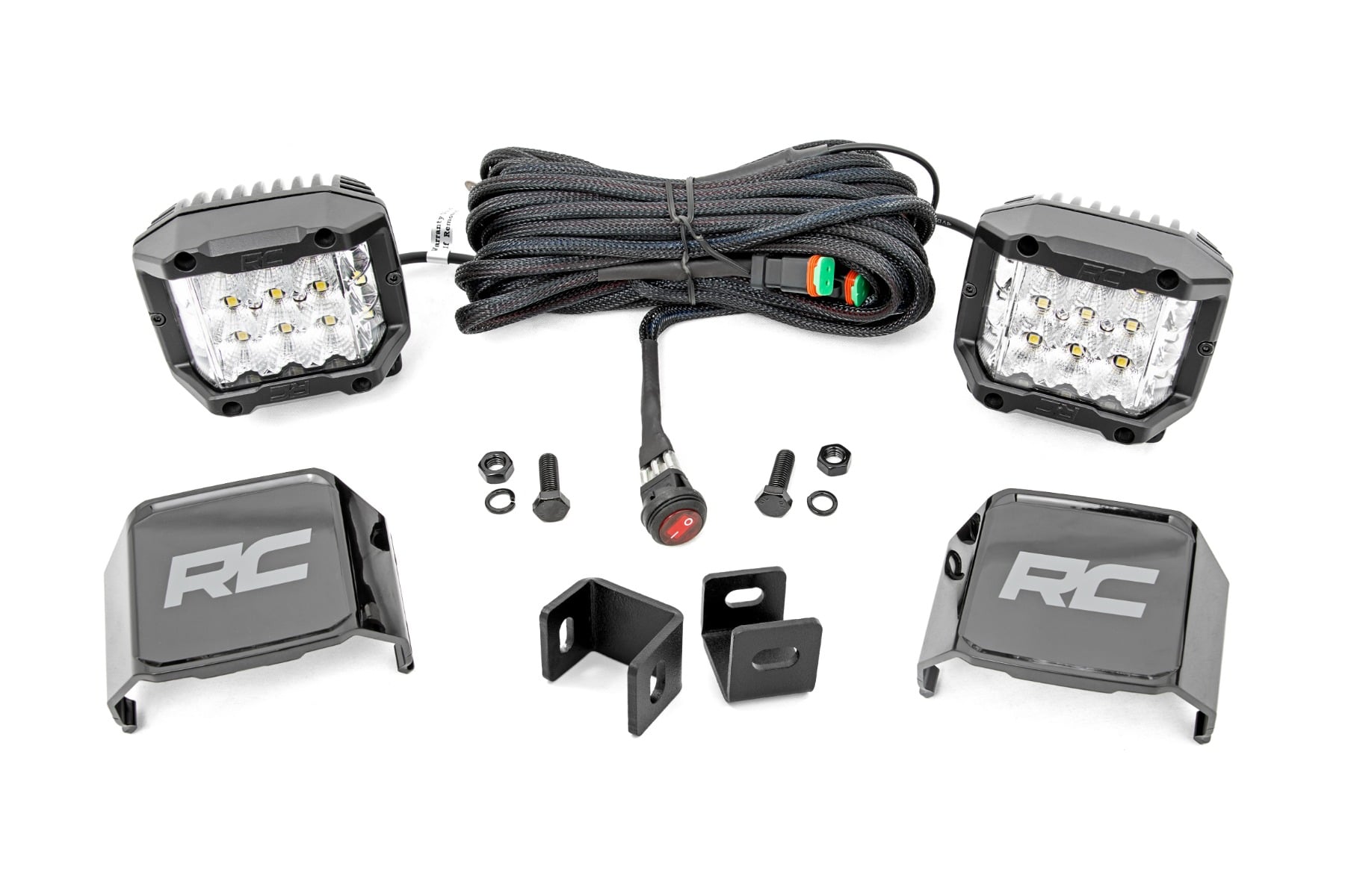 LED Light Kit Ditch Mount 3 Inch OSRAM Wide Toyota Tundra 2WD/4WD (22-26) Rough Country