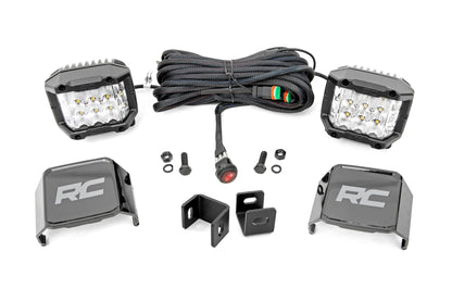 LED Light Kit Ditch Mount 3 Inch OSRAM Wide Toyota Tundra 2WD/4WD (22-26) Rough Country