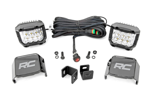 LED Light Kit Ditch Mount 3 Inch OSRAM Wide Toyota Tundra 2WD/4WD (22-26) Rough Country