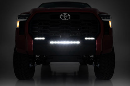 LED Light Kit Bumper Mount 20 Inch Black Slim Line Toyota Tundra (22-26) Rough Country-5