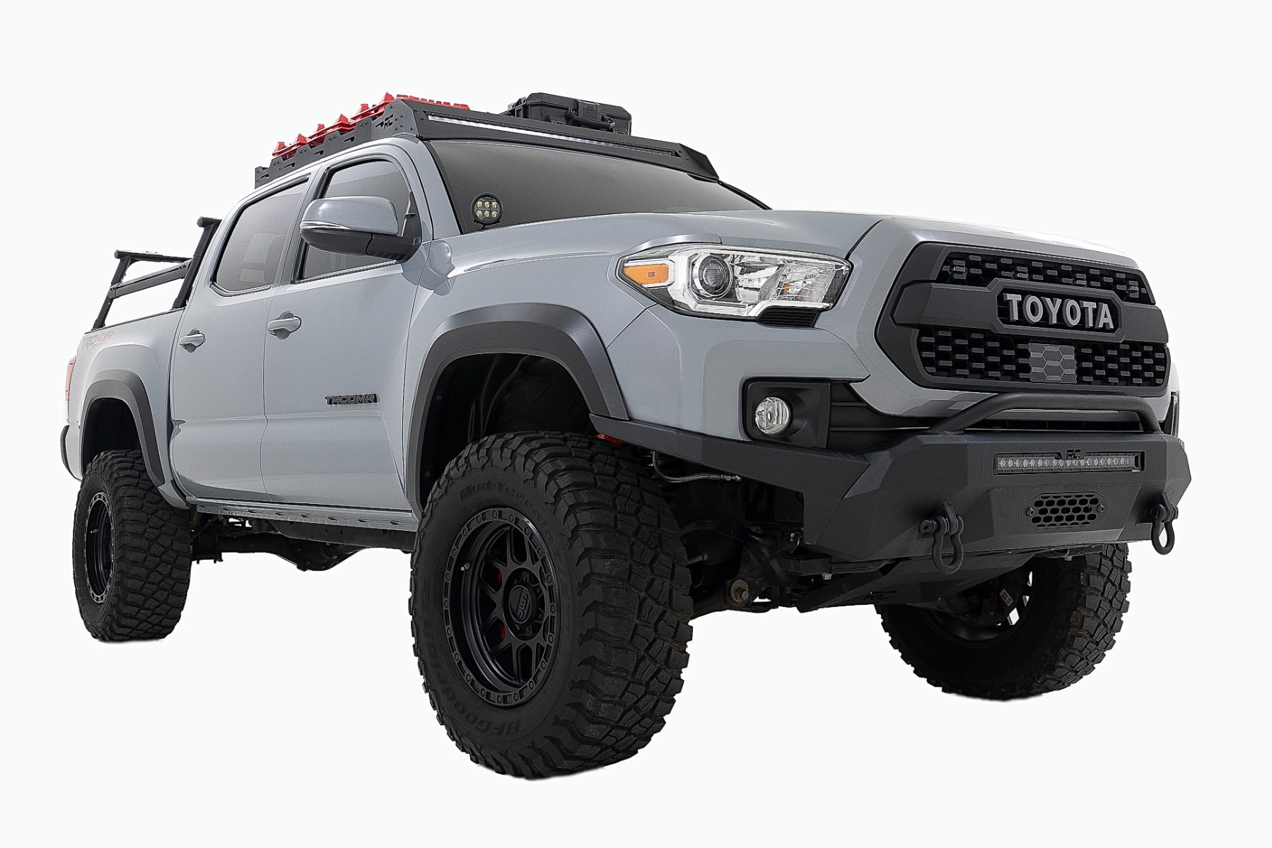 LED Light Kit Ditch Mount Black Series Round 3.5 Inch Amber DRL Toyota Tacoma (16-23) Rough Country-2