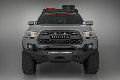 LED Light Kit Ditch Mount Black Series Round 3.5 Inch Amber DRL Toyota Tacoma (16-23) Rough Country-5
