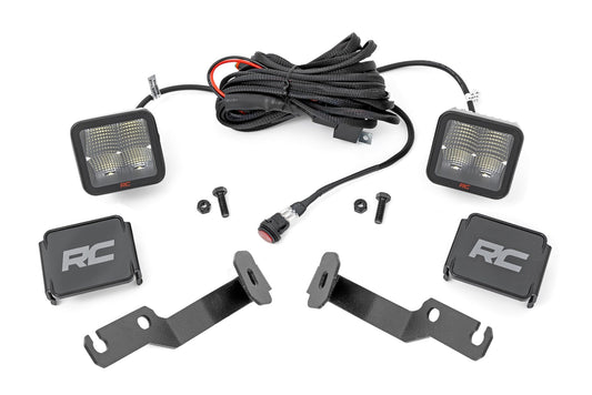LED Light Kit Ditch Mount 2 Inch Spectrum Pair Spot Toyota Tacoma (05-15) Rough Country