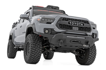 LED Fog Light Kit 3.5 Inch Round Black Series Amber DRL Toyota Tacoma (16-23) Rough Country-3