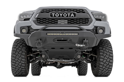 LED Fog Light Kit 3.5 Inch Round Black Series Amber DRL Toyota Tacoma (16-23) Rough Country-4