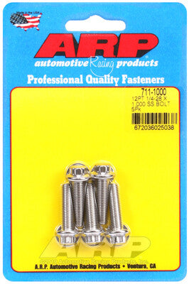 1/4 Inch SAE 12-Point Bolts - Stainless Polished ARP Racing Products-14