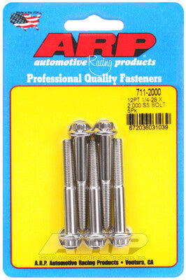 1/4 Inch SAE 12-Point Bolts - Stainless Polished ARP Racing Products-10