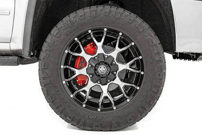 Caliper Covers Front and Rear Red Chevy/GMC Sierra 1500 (19-26)/Silverado 1500 (19-26) Rough Country-3