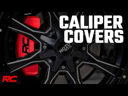 RC Caliper Cover Red Mechanical RR Brakes 15-20 Ford F-150 2WD/4WD Rough Country-1